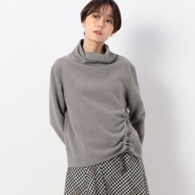 【セットアップ対応】のびのびフラノジャージー　あたたか襟のドロストプルオーバー（７２０８ＥＡ１０）