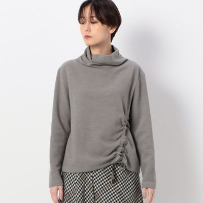 【セットアップ対応】のびのびフラノジャージー　あたたか襟のドロストプルオーバー（７２０８ＥＡ１０）