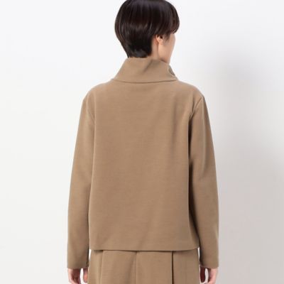 【セットアップ対応】のびのびフラノジャージー　あたたか襟のドロストプルオーバー（７２０８ＥＡ１０）