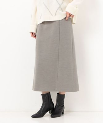 ＜Gabardine K.T (Women)＞【セットアップ対応】のびのびフラノジャージー　バックフレアスカート（７２０８ＦＡ０７）