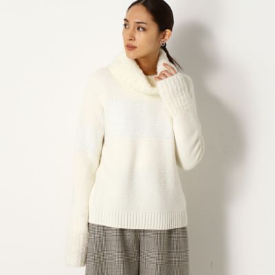 ＜Gabardine K.T (Women)＞純白ニットオフタートル（７２０８ＩＷ１３）