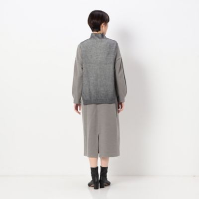 のびのびフラノジャージー　ニットベスト付ワンピース（７２０８ＯＡ０９）