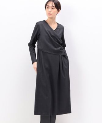 ＜Gabardine K.T (Women)＞ハイテンションポンチ起毛　カシュクールドレス（７２０９ＯＥ０２）