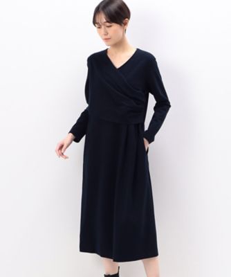 ハイテンションポンチ起毛　カシュクールドレス（７２０９ＯＥ０２）