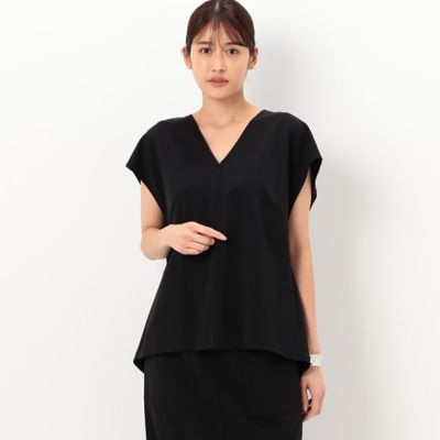 ＜Gabardine K.T (Women)＞【セットアップ対応】レーヨン×ソロモクロディ　Ｖネックプルオーバー（７２１０ＥＣ１０）