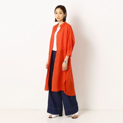 【ウォッシャブル】竹シャンブレー　ロングシャツ（７２１０ＨＹ０４）