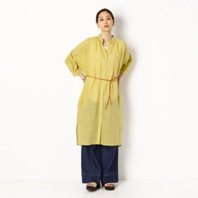【ウォッシャブル】竹シャンブレー　ロングシャツ（７２１０ＨＹ０４）