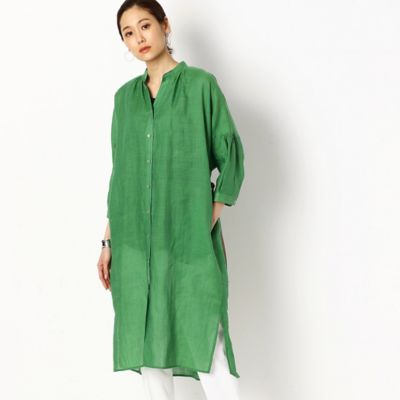 【ウォッシャブル】竹シャンブレー　ロングシャツ（７２１０ＨＹ０４）