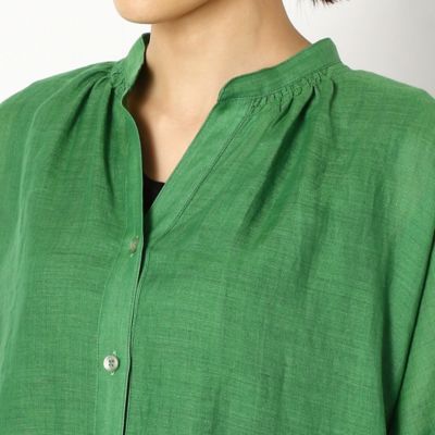 【ウォッシャブル】竹シャンブレー　ロングシャツ（７２１０ＨＹ０４）