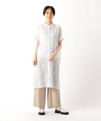 ＜Gabardine K.T (Women)＞しゃくやくカットジャカード　シャツワンピース（７２１０ＯＧ０７）