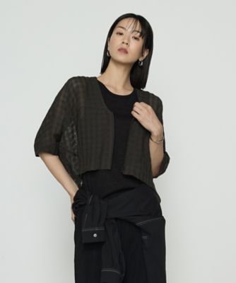 チェック柄カラミ ショートブルゾン（7210VK06） | Gabardine