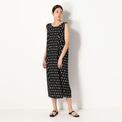 ＜Gabardine K.T (Women)＞コインドット柄梨地ジョーゼット　市松プリーツワンピース（７２１１ＯＹ０５）