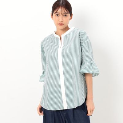 ＜Gabardine K.T (Women)＞タイプライター　ストライプブラウス（７２１３ＢＣ０４）