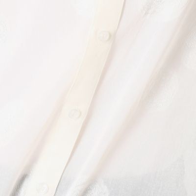 【ウォッシャブル】丸文様カットジャカード　ロングシャツ（７２１３ＨＹ１０）