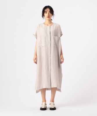 アセテートリネンタッサー　　クルーネックロングシャツジレ（７２１３ＪＧ０４）