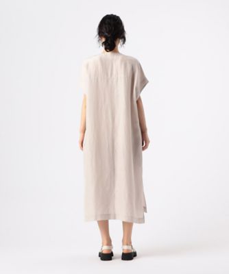 アセテートリネンタッサー　　クルーネックロングシャツジレ（７２１３ＪＧ０４）