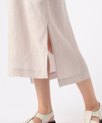 アセテートリネンタッサー　　クルーネックロングシャツジレ（７２１３ＪＧ０４）
