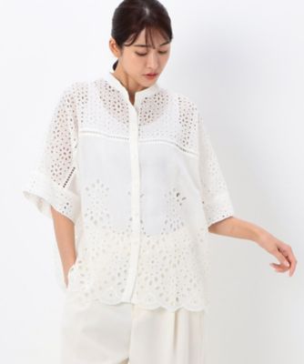 ＜Gabardine K.T (Women)＞【洗える】アイレットレース　ドルマンスリーブブラウス（７２１４ＢＣ０５）