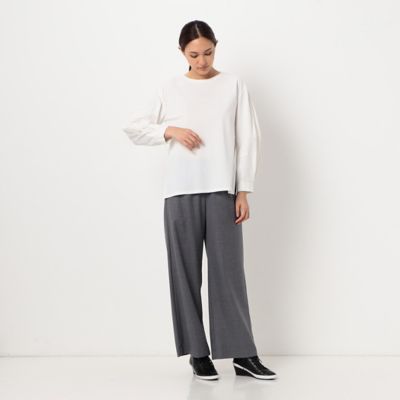洗える】ウールサージ ワイドパンツ（7215PA07