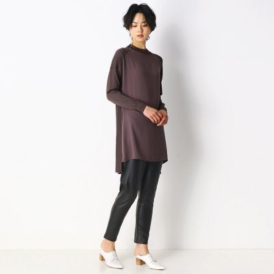 レザレクションレディースパンツ ストレッチフェイクレザー レギンスパンツ（7215PS01