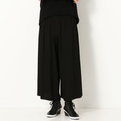 ＜Gabardine K.T (Women)＞【洗える】キュプラレーヨン　ゴムガウチョパンツ（７２１５ＰＷ０５）