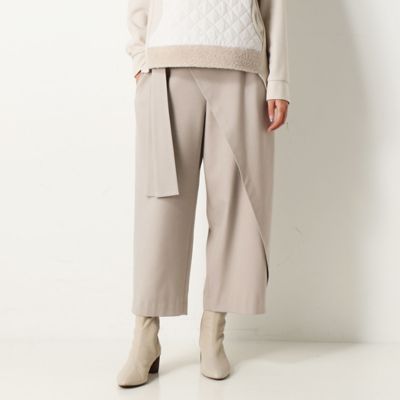 ＜Gabardine K.T (Women)＞【ウォッシャブル】裏起毛　巻き風パンツ（７２１５ＰＷ１２）