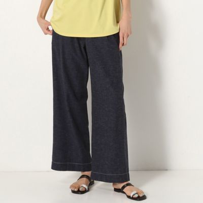 ＜Gabardine K.T (Women)＞【ウォッシャブル】デニム調　ワイドパンツ（７２１５ＰＹ０６）