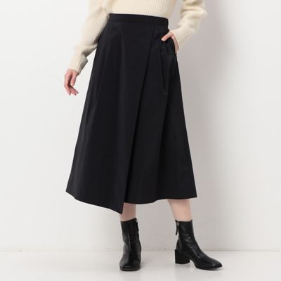 ＜Gabardine K.T (Women)＞【洗える】タフタ　巻き風スカート（７２１６ＦＡ０３）
