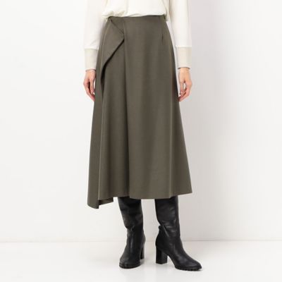 あったか2WAY両面起毛 ドレープスカート（7216FA04