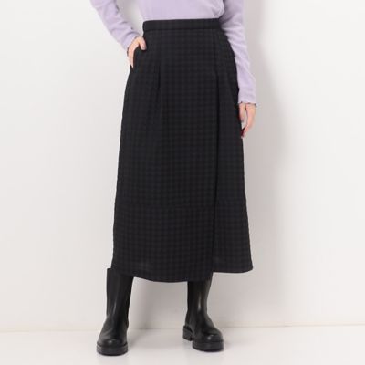 ＜三越伊勢丹/公式＞【SALE】Gabardine K.T (Women)/ギャバジンケーティー ふくれ千鳥ジャカード 巻き風バルーンスカート グレー ロングスカート【三越伊勢丹/公式】