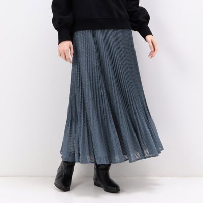 ＜Gabardine K.T (Women)＞かごめ柄　レースプリーツスカート（７２１６ＦＦ０１）