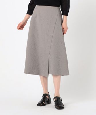 ＜Gabardine K.T (Women)＞風通ジャカード　巻き風スカート（７２１６ＦＧ０１）