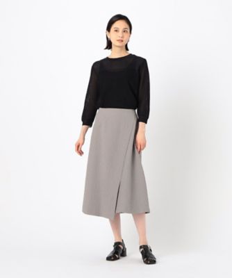 風通ジャカード　巻き風スカート（７２１６ＦＧ０１）