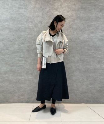 風通ジャカード　巻き風スカート（７２１６ＦＧ０１）