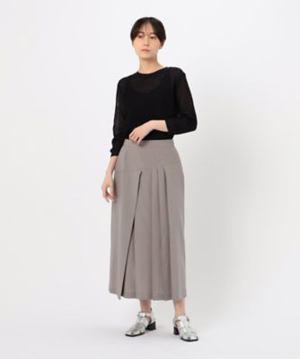 ストレッチタッサー　ランダムプリーツスカート（７２１６ＦＧ０４）