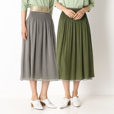 ＜Gabardine K.T (Women)＞リバーシブル　ゴムスカート（７２１６ＦＴ０１）