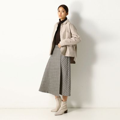 チェック柄 巻き風スカート（7216FW02） | Gabardine K.T