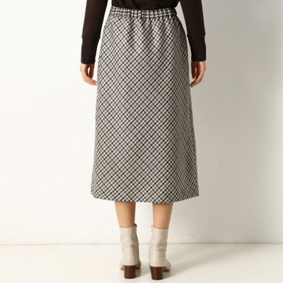 チェック柄 巻き風スカート（7216FW02） | Gabardine K.T