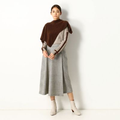 ギャバジン K．T/チェック柄　巻き風スカート チェック柄 巻き風スカート（7216FW02） | Gabardine K.T