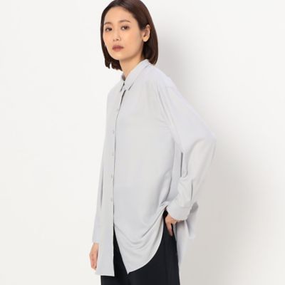 Gabardine K.T (Women)/ギャバジンケーティー 【洗える】マイクロスパン　ちび襟シャツ（７２２０ＨＡ０１）