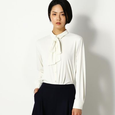 ＜Gabardine K.T (Women)＞ジャージー　ボウタイブラウス（７２２０ＨＳ０２）