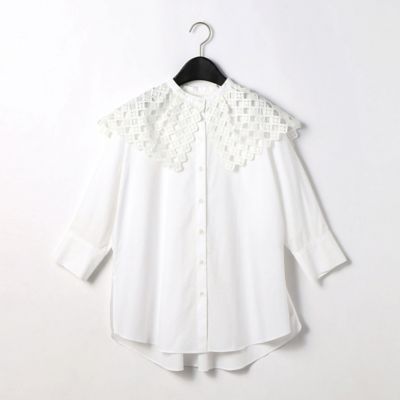 ＜Gabardine K.T (Women)＞ビックカラー　七分丈シャツ（７２２０ＨＵ０２）