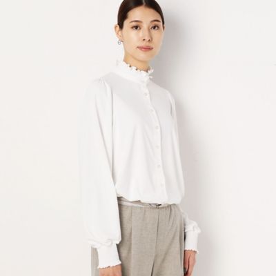 ＜Gabardine K.T (Women)＞【ウォッシャブル】シャーリングブラウス（７２２０ＨＷ０９）