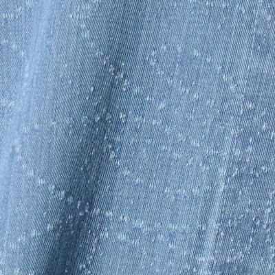 【洗える】デニムニードルパンチ　ロングシャツ（７２２０ＨＹ１１）