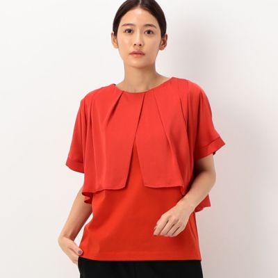 【洗える】プレーティング天竺　ボレロカットソー（７２２１ＥＡ０２）