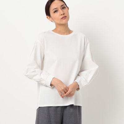 ＜Gabardine K.T (Women)＞【洗える】ハイゲージポンチ　袖パフプルオーバー（７２２１ＥＡ０３）