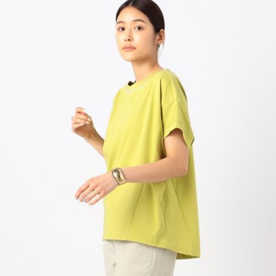 実寸サイズ大きいサイズ ギャバジンk.t キラキラビジュー Tシャツ 