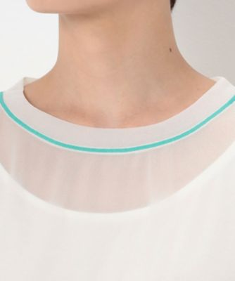 【洗える】トリコットシフォン　クルーネックＴシャツ（７２２１ＥＣ１６）