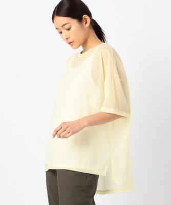 【洗える】トリコットシフォン　クルーネックＴシャツ（７２２１ＥＣ１６）
