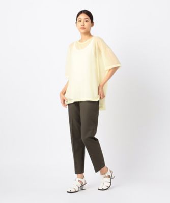 【洗える】トリコットシフォン　クルーネックＴシャツ（７２２１ＥＣ１６）